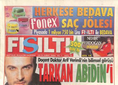 Fısıltı Gazetesi 18-24 Şubat 2004 - Ferhan Şensoy Cem Yılmaz Oyuncu Değil GZ80157 - 1