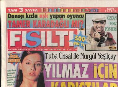 Fısıltı Gazetesi 25 Şubat-2 Mart 2004 - Ünlü Müzisyen Özdemir Erdoğandan Athenaya Ağır Eleştiri GZ80155 - 1