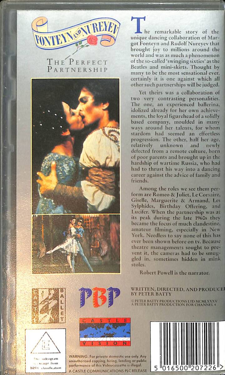 Fonteyn ve Nureyev - The Perfect Partnership VHS Film (İkinci El) VHS17 - 3