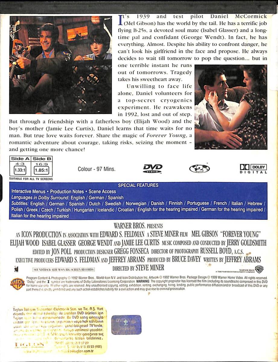 Forever Young - Daima Genç DVD Film (İkinci El) DVD2884 - 2