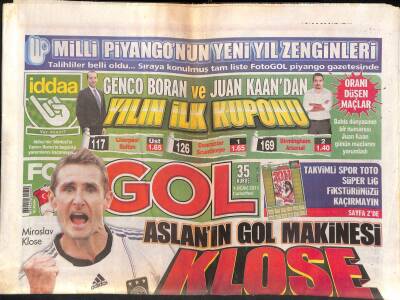 Foto Gol Gazetesi 1 Ocak 2011 - Alexe Laf Yok - Söz Demirörende GZ125524 - 1