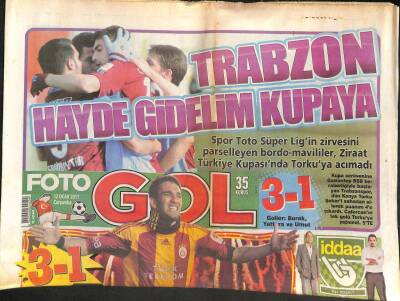 Foto Gol Gazetesi 12 Ocak 2011 - Filip Holosko İstanbul BŞBde - Kartalda Yıldızlar Yetişmeyebilir GZ125525 - 1