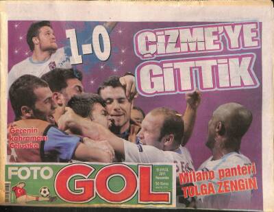 Foto Gol Gazetesi 15 Eylül 2011 - Milano Panteri Tolga Zengin GZ116796 - 1
