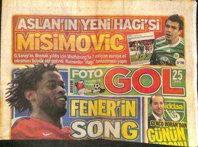Foto Gol Gazetesi 19 Ağustos 2010 - Fenerbahçenin Song Gözdesi GZ107373 - 1