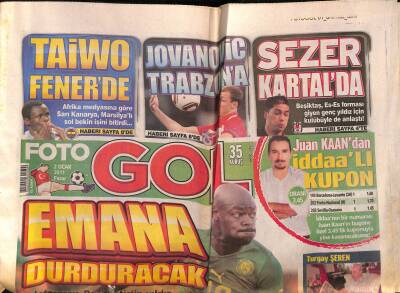 Foto Gol Gazetesi 2 Ocak 2011 - Mesut Özil Yerden Göğe Kadar Haklı GZ116748 - 1
