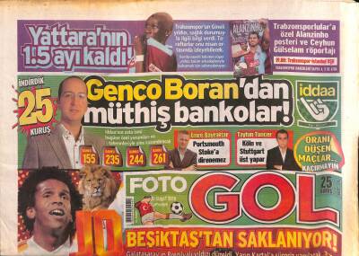Foto Gol Gazetesi 20 Şubat 2010 - Emre Belözoğlu İki Kupa Bizim Olacak , Avrupada da Turu Geçeceğiz İddiasında GZ116790 - 1