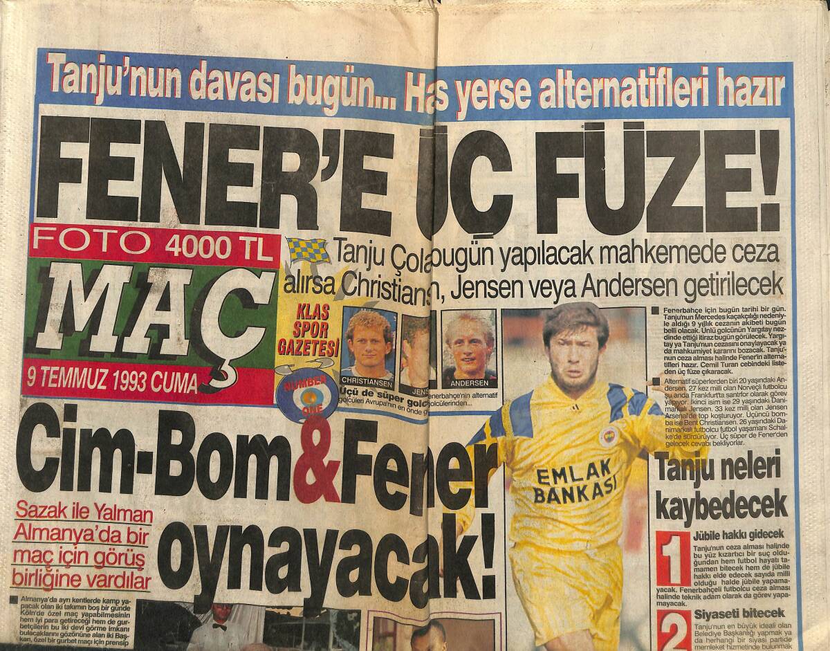 Foto Maç 9 Temmuz 1993 - Tanju Çolak Neleri Kaybeden - Feyzo Sezonu Açtı GZ153062 - 1