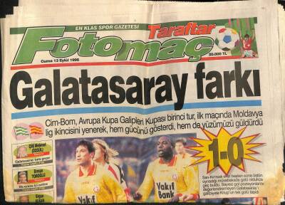 Foto Maç Gazetesi 13 Eylül 1996 - Ve Knup İşbaşı Yaptı - Galatasaray Farkı - Rüştüye Ameliyat İzni Yok GZ123093 - 1