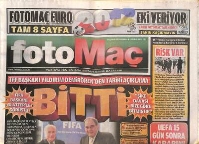 Foto Maç Gazetesi 7 Haziran 2012 - TFF Başkanı Yıldırım Demirörenden Tarihi Açıklama GZ125519 - 1
