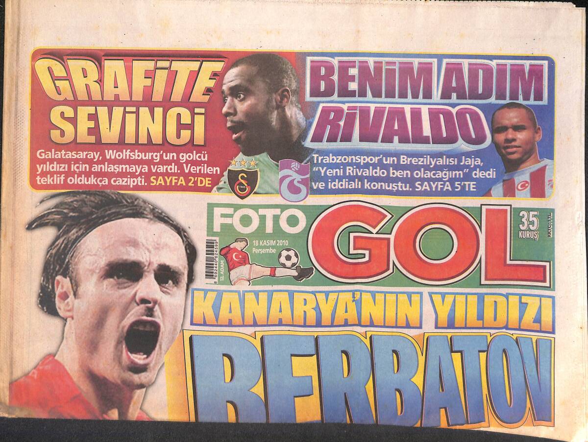 Fotogol Gazetesi 18 Kasım 2010 - Kanarya'nın Yıldızı Berbaton - Querasma Mourinho'ya Salladı ! GZ134852 - 1