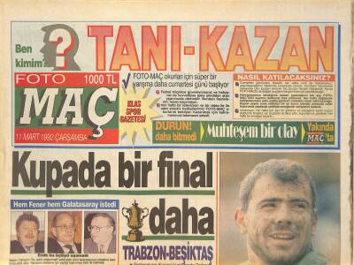 Fotomaç Gazetesi 11 Mart 1992 - Mehmet Scholl Almanyanın Ümidi - Aykut İle Tanju Tehire Sevindi GZ126695 - 1