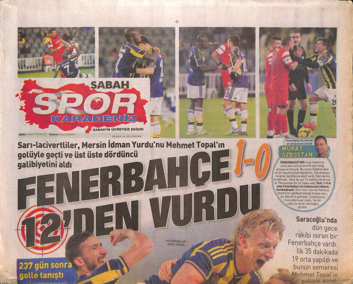 Fotomaç Gazetesi 15 Mayıs 2012 - Ünal Aysal 