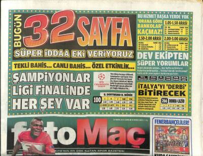 Fotomaç Gazetesi 24 Mayıs 2013 - Fenerbahçe Transferde Coştu Emenike de Tamam GZ107616 - 1