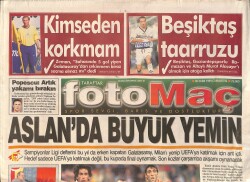 Fotomaç Gazetesi 30 Ekim 1999 - Galatasaray'da Büyük Yemin, Milan'ı Yenip UEFA'ya Katılmak İstiyor - Fenerbahçe'de Sergen Yalçın Kadro Dışı Kaldı GZ158093 - Gökçekoleksiyon