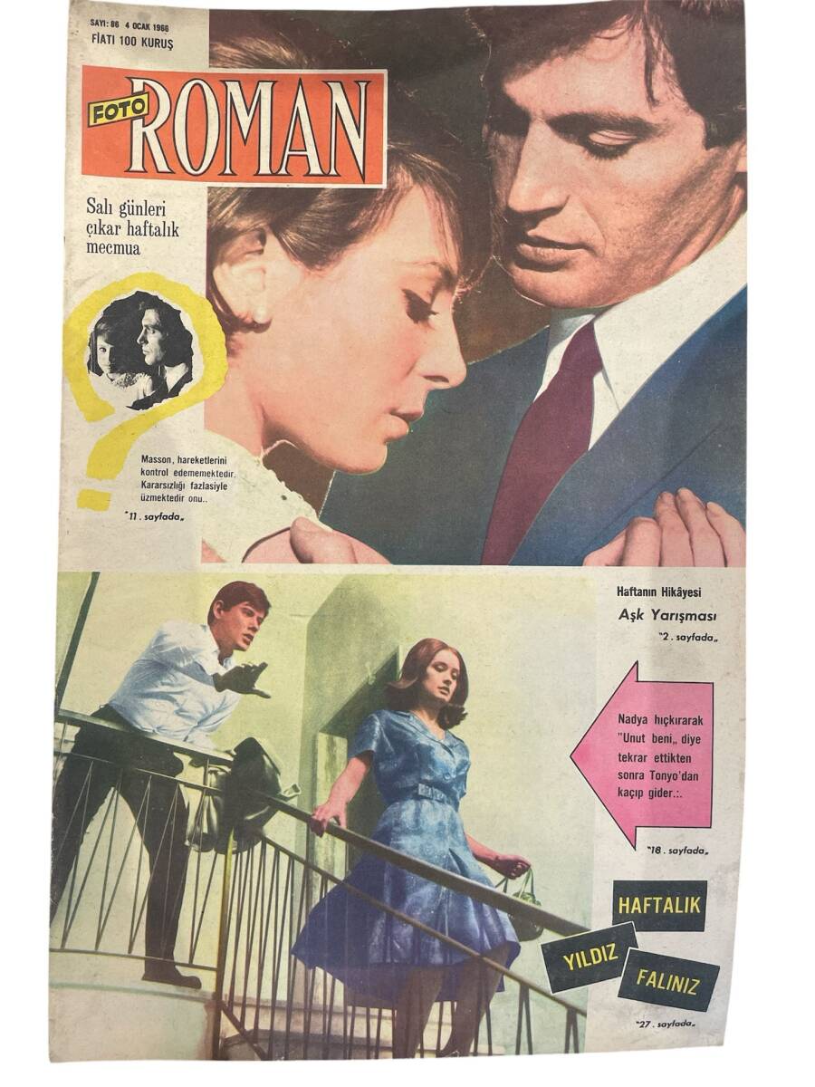 Fotoroman Haftalık Mecmua 4 Ocak 1966 Sayı: 86 NDR93356 - 1