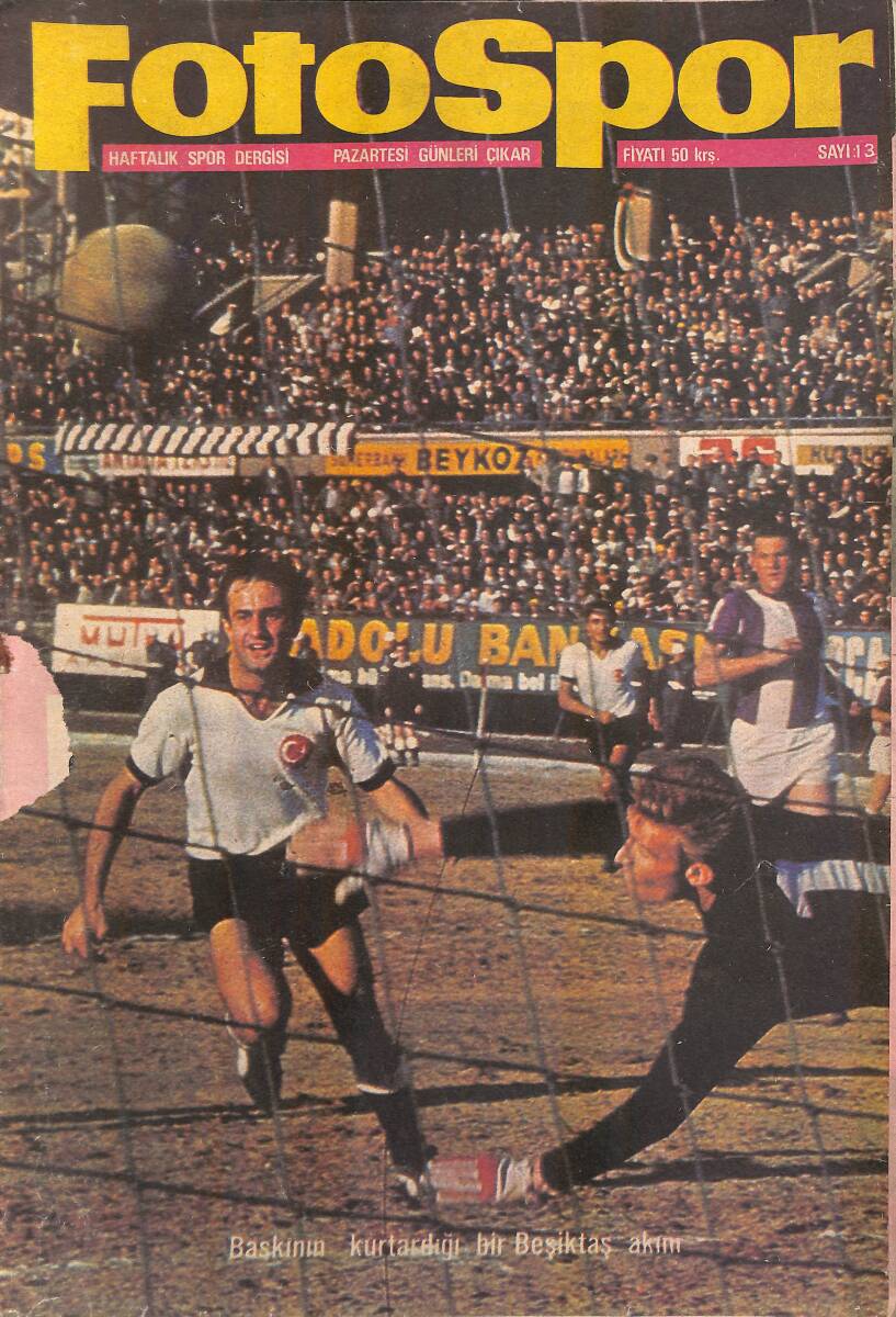 Fotospor Haftalık Spor Dergisi 5 Aralık 1966 Sayı : 13 - Adana Demirspor - Turgay Şeren NDR93348 - 1