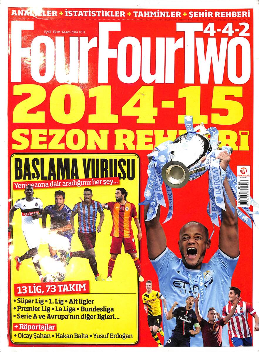 Four Four Two Dergisi 2014-15 Sezon Rehberi - Olcay Şahan ,Hakan Balta, Yusuf Erdoğan - Analizler, İstatistikler, Tahminler NDR88612 - 1