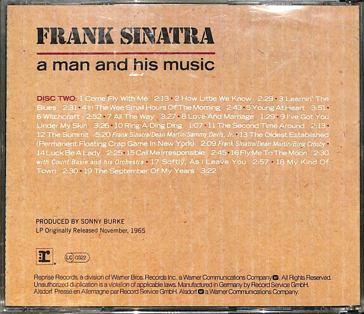 Frank Sinatra - A Man And His Music CD (İkinci El) CD4451 - 2