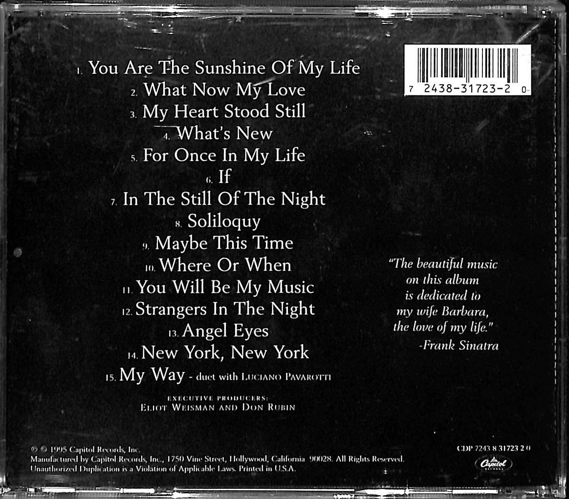 Frank Sinatra - Sinatra 80th Live In Concert CD (İkinci El) CD5478 - 2