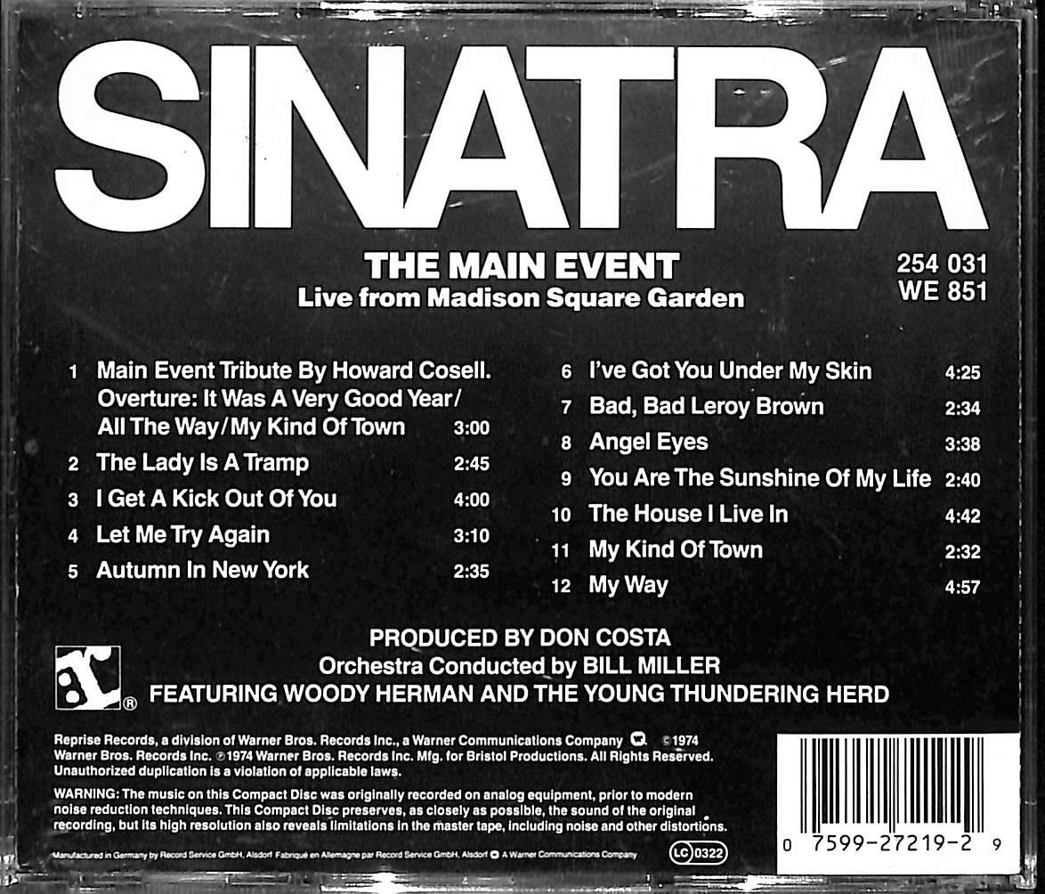 Frank Sinatra ‎- The Main Event CD (İkinci El) CD4904 - 2