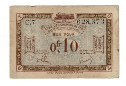 Fransa 0.10 Franc 1923 *Franco-Belgian Railways Administration* ÇT YKP8257 - 3