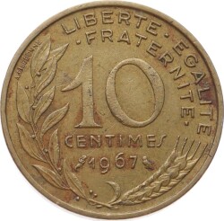 Fransa 10 Cent 1967 ÇÇT YMP11138 - 2