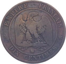 Fransa 10 Centimes 1856 ' Napoleon III ' - Temiz YMP11213 - 2