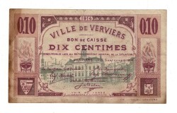 Fransa 10 Centimes 1914 *Verviers* ÇT YKP8251 - 1