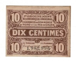 Fransa 10 Centimes 1918 Bilet Para*Pas-De-Calais* ÇÇT YKP8217 - 1