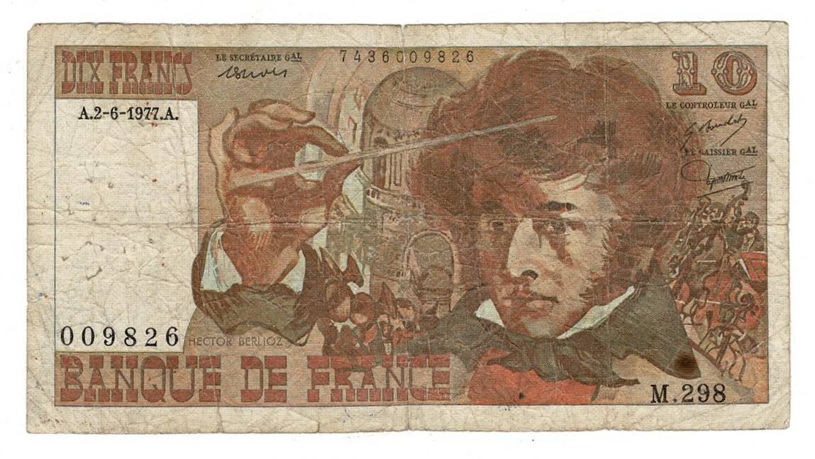 Fransa 10 Frnak 1977 - Haliyle YKP8532 - 1