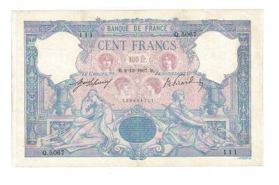 Fransa 100 Frank 1907 ÇT YKP1728 - 1