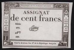 Fransa 100 Frank Assignat 1795 Çil *İmzaPierre* YKP1749 - 1