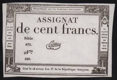 Fransa 100 Frank Assignat 1795 Çil *İmzaPierre* YKP1749 - 1