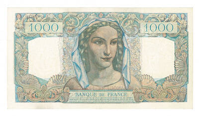 Fransa 1000 Francs 1950 - ÇİL YKP8541 - 2