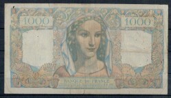 Fransa 1000 Frank 1945 ÇT YKP1607 - 2