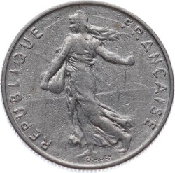Fransa 1/2 Frank 1986 *Signature 