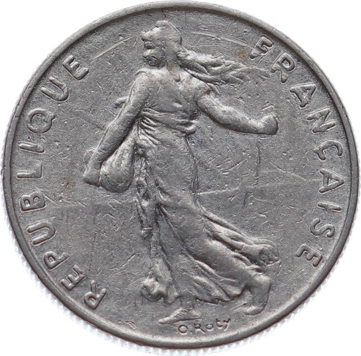 Fransa 1/2 Frank 1986 *Signature 