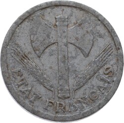 Fransa 2 Frank 1943 *Vichy French State* Temiz YMP11166 - 3