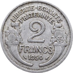 Fransa 2 Frank 1950 Temiz YMP1309 - 1