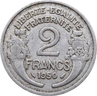 Fransa 2 Frank 1950 Temiz YMP1309 - 1
