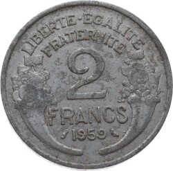 Fransa 2 Frank 1959 Temiz YMP11129 - 2