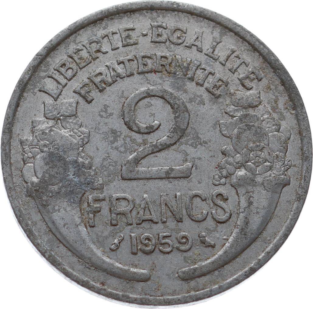 Fransa 2 Frank 1959 Temiz YMP11129 - 2