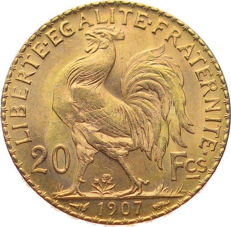 Fransa 20 Frank 1907 Altın ÇİL YMP10960 #660 - 2