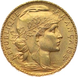 Fransa 20 Frank 1907 Altın ÇİL YMP10962 #660 - 1
