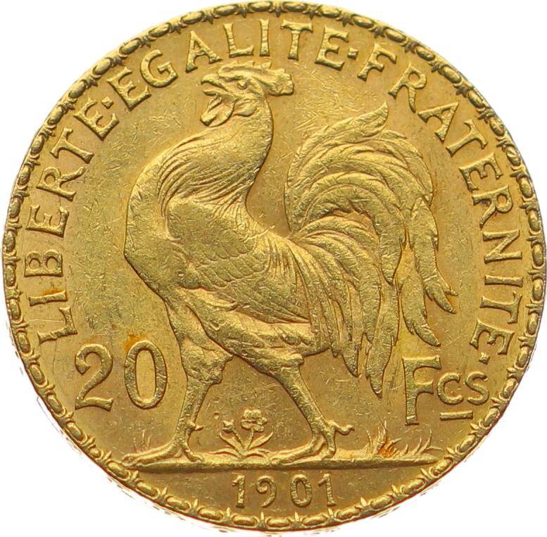 Fransa 20 Frank 1901 Altın ÇİL YMP10956 #660 - 2