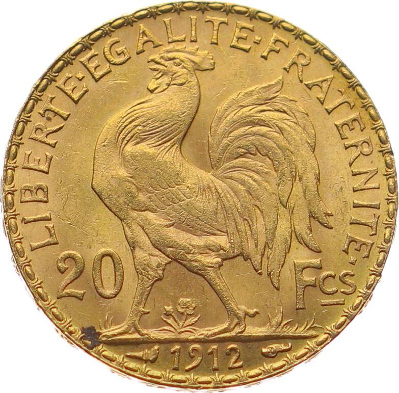 Fransa 20 Frank 1912 Altın ÇİL YMP10955 #660 - 2