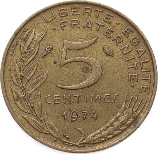 Fransa 5 Centimes 1974 ÇÇT YMP11153 - 2
