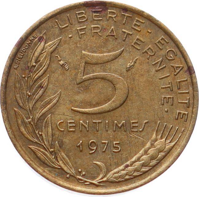 Fransa 5 Centimes 1975 ÇÇT YMP11152 - 2