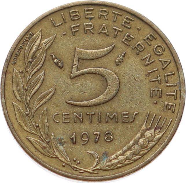 Fransa 5 Centimes 1978 ÇÇT YMP11154 - 2