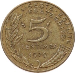 Fransa 5 Centimes 1979 ÇÇT YMP11157 - 2